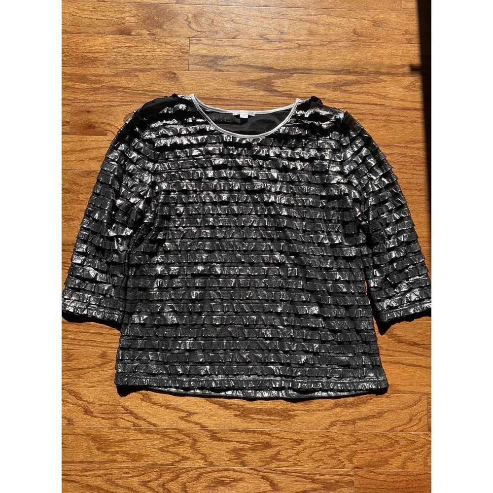 Eren London Silver 3/4 Sleeved Shirt‎ Size XL